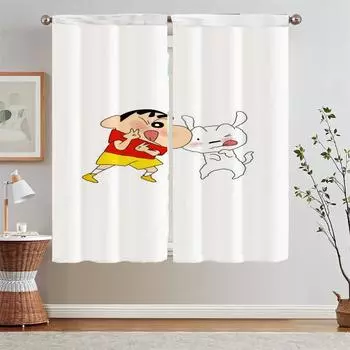 Шторы для перегородок Shin Chan, украшение гостиной, затемняющие шторы для спальни, подхваты для штор, жалюзи, кудри W50xH70cmx2pcs-CL