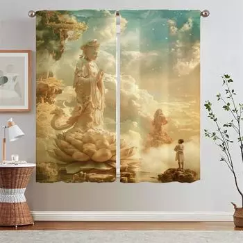 Шторы для спальни 2 шт Money Boy of the Void Шторы Дешевые вещи с бесплатной доставкой для домашнего интерьера Шторы Предложения Жалюзи W50xH70cmx2pcs-CL