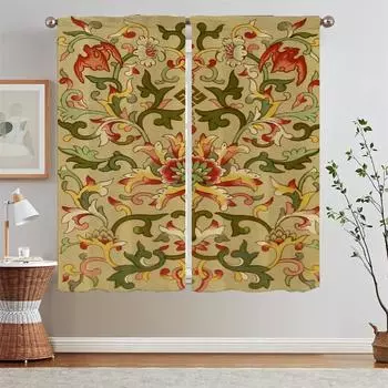 Шторы с художественным узором, затемняющие шторы для спальни, роскошные шторы для гостиной, салон, 2 шт., для дома и декора, жалюзи, жалюзи W50xH70cmx2pcs-CL
