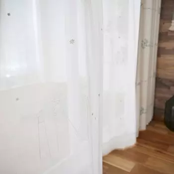 Шторы-вуаль Suminoe MOOMIN Takeuma, прозрачные, 1 шт., 100 x 133 см, ширина 342-73905 белый