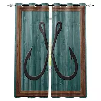 Шторы-занавески с одним когтем и рисунком под дерево для гостиной, шторы на окна для спальни, шторы для кухни, шторы, жалюзи W135 x H60cm