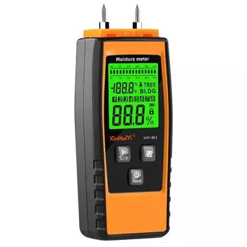Штыревой измеритель влажности древесины с подсветкой, цифровой детектор влажности древесины, тестер влажности бумаги для пиломатериалов, бетонных зданий