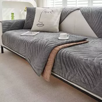 Шу хлопковая плюшевая подушка для дивана, зимняя противоскользящая подушка для сиденья, утолщенная новая короткая плюшевая ткань для дивана, шарф, подходит для всех сезонов 70*70cm