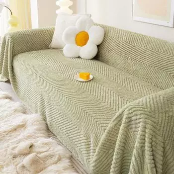 Шу хлопок бархатный чехол для дивана ткань полотенце зима маття стиль утолщенный плюшевый чехол для дивана новые осенние и зимние диванные подушки 180*130