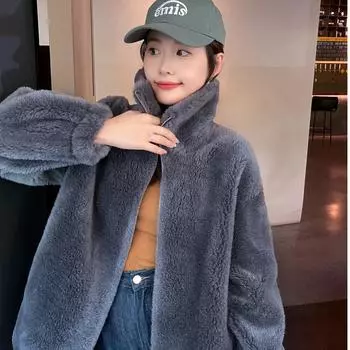 Шуба из овечьей шерсти женщины могут выбрать размер и стиль новой стрижки овец Haining Fur Integrated Winter S