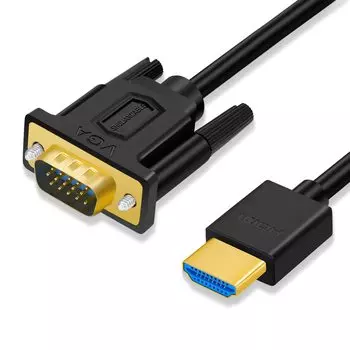 SHULIANCABLE HDMI VGA конвертер HDMI Male в VGA Male совместим с кабелем, 1080p@60 Гц ноутбук, ПК, монитор, проектор, HDTV, Xbox и т. д.. (1M)