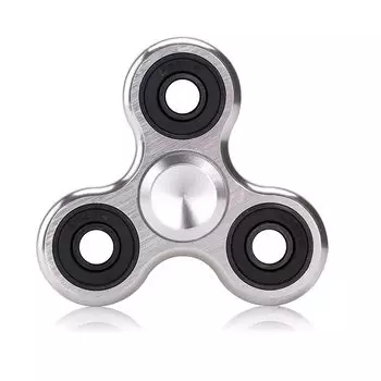 SHULLIN Спиннер Алюминиевый сплав Ручной спиннер Нержавеющая сталь Подшипник Снятие стресса Убийца времени Снятие стресса Убийца времени Игрушка для детей (Серебряный)