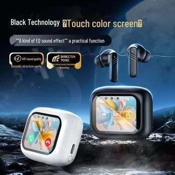 Шумоподавляющая внутриканальная Bluetooth-гарнитура Smart Touch ANC+ENC с дисплеем A9pro bare phone белый