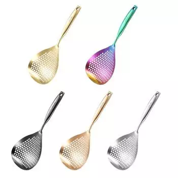 Шумовка из нержавеющей стали 304, кухонные шумовки, прочная фильтрующая ложка, дропшиппинг чёрный