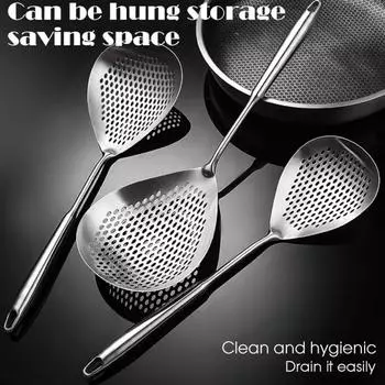 Шумовка из нержавеющей стали и зажим для пасты, шумовка, дуршлаг, многоцелевой