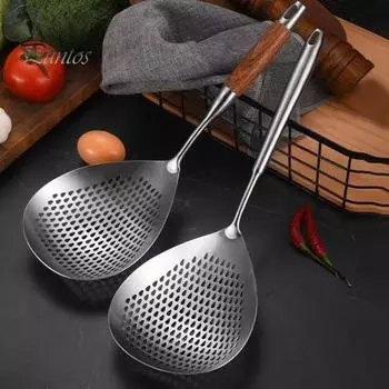 Шумовка из нержавеющей стали Паста Паук Сито Половник Ложка Сито для жарки Кухонная шумовка Дуршлаг серебряный
