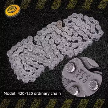 Shunfeng Motorcycle Chain CB400 Chain 428 520 525 530ho Golden Oil Seal Chain Thickened Universal Non-oil seal of natural color 420-120 section