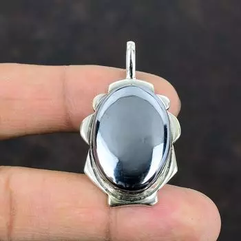 Подвеска из шунгита, серебряная подвеска 925 пробы, изящное ювелирное изделие, подвеска ручной работы, подвеска из драгоценного камня высшего качества, подарок для матери, подвеска из камня по рождению