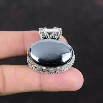 Подвеска из шунгита, подвеска из настоящего драгоценного камня, подвеска из стерлингового серебра 925 пробы, ювелирные изделия ручной работы, изящная винтажная подвеска, подарки для мамы, потрясающие ювелирные изделия