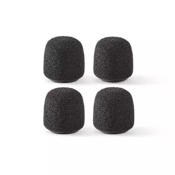 SHURE Foam Windscreen Snap Fit WL185m WL184m WL183m Lavalier Microphone Pin Microphone Black 4 Pieces RK187WS-B []