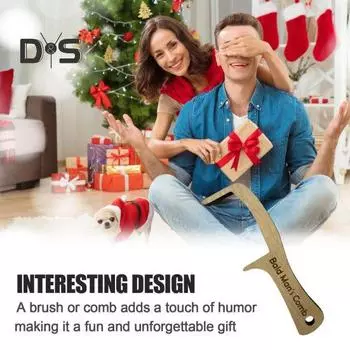 Шутка про лысого человека, расческа для волос, деревянная беззубая расческа, расческа для волос, инструмент для ухода за лысым человеком, шутка про расческу, подарок для друзей лысых мужчин A