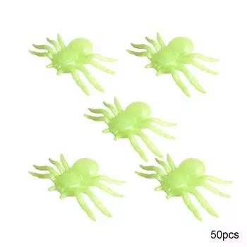 Шутка Шутка Шутка Игрушка Паук Diy Дом Опора Декор Пластик Забавный Черный Светящийся One Size чёрный