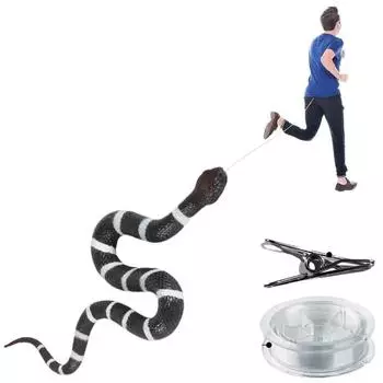 Шутка со змеей с зажимом для веревки, Реалистичная шутка со змеей в гольфе с зажимом для веревки, Шутка со змеей на веревке, игрушка для бесконечного смеха A
