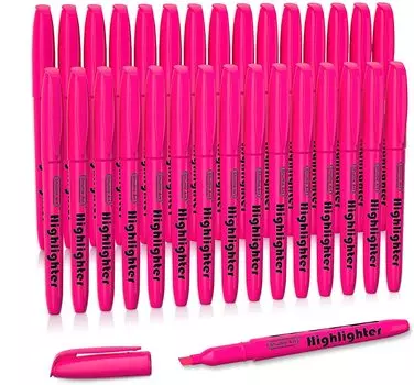 Shuttle Art Highlighter Pen 30 маркер-долото Quick No Large Underline Notebook Office Set, розовый, шт., маркер, на водной основе, розовый, наконечник, высыхающий,