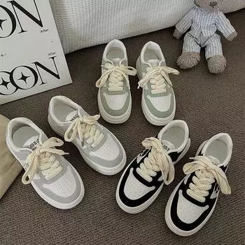 Shuttlecock kicker special shoes women s wheat ears platform white shoes 2024 spring and autumn new students casual versatile sports muffin board 35 розовый