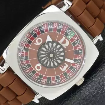 ШВЕЙЦАРСКИЕ МУЖСКИЕ ЧАСЫ ART DECO С РУЧНЫМ ЗАВОДОМ, ОТРЕМОНТИРОВАННЫЕ, ЦИФЕРБЛАТ КОРИЧНЕВОГО ЦВЕТА a431255-2 R106-a431255