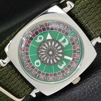 ШВЕЙЦАРСКИЕ МУЖСКИЕ ЧАСЫ С РУЧНЫМ ЗАВОДОМ В СТИЛЕ АРТ-ДЕКО, ВОССТАНОВЛЕННЫЕ, ЦИФЕРБЛАТ ЗЕЛЕНОГО ЦВЕТА a431206-2 R106-a431206