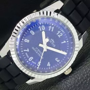 ШВЕЙЦАРСКИЕ МУЖСКИЕ ЧАСЫ С РУЧНЫМ ЗАВОДОМ, ВОССТАНОВЛЕННЫЕ, СИНИЙ ЦИФЕРБЛАТ a430223-2 R102-a430223