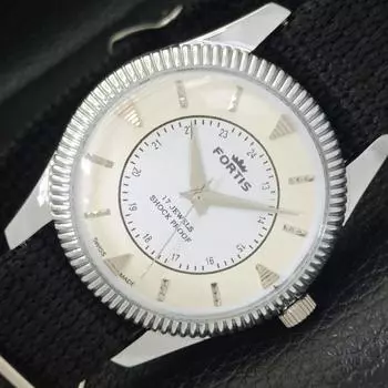 ШВЕЙЦАРСКИЕ МУЖСКИЕ ЧАСЫ С РУЧНЫМ ЗАВОДОМ, ВОССТАНОВЛЕННЫЕ, С ЦИФЕРБЛАТОМ КРЕМА a431014-2 R105-a431014