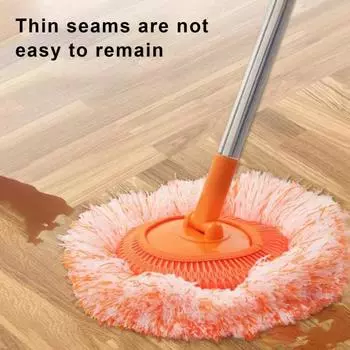 Швабра для чистки с выдвижной удлиненной ручкой, вращающаяся под разными углами головка. Швабра для сухой и влажной уборки, с 3 многоразовыми насадками.