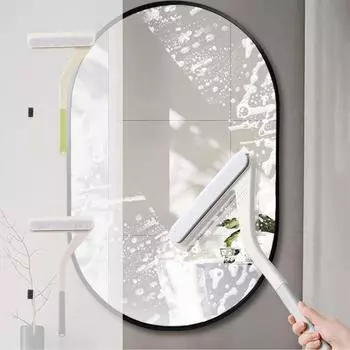 Швабра для душа для душевых дверей, мини-силиконовая швабра, инструмент для чистки, маленькая швабра для ванной комнаты, стеклянная зеркальная плитка и чистка окон автомобиля зелёный