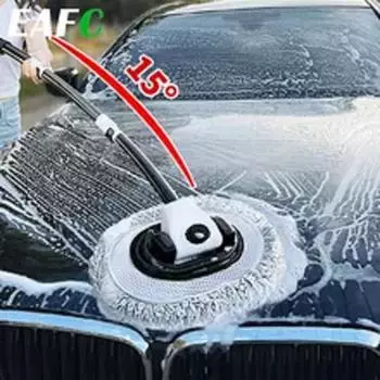 Швабра для мойки автомобиля, изогнутый стержень, телескопический инструмент для протирания, специальная щетка с мягкой щетиной для автомобиля, автомобильная щетка, автомобильный пылесборник 2