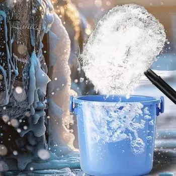 Швабра для мытья автомобилей с выдвижной ручкой для уборки внедорожников, автофургонов, регулируемый стержень из алюминиевого сплава, многоугольная насадка-щетка, универсальная швабра для мытья автомобилей чёрный