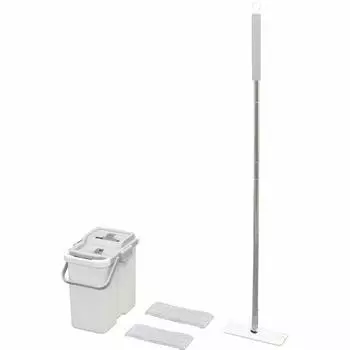 Швабра для пола Iris Ohyama, белая, ширина 26 x глубина 10 x высота см, плоская швабра (тело швабры) приблизительно. приблизительно. приблизительно. 126,5 ФЛМО-130