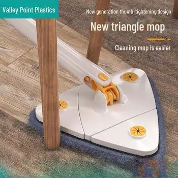 Швабра Hand Twist Mop — треугольный дизайн, мытье без рук, ленивая уборка — необходимый предмет домашнего обихода Mop cloth белый