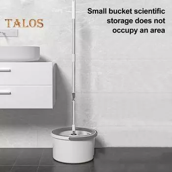 Швабра с выдвижной ручкой, вращающаяся на 360 градусов, для уборки полов из микрофибры, ведро для влажной и сухой уборки, набор для легкой уборки углов Square