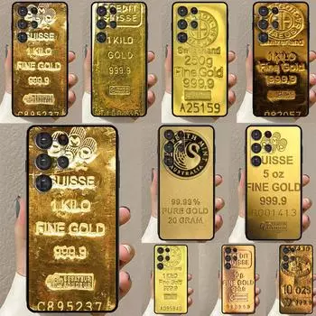 Швейцария изысканный золотой чехол для Samsung Galaxy S22 Ultra Note 20 Note 10 S8 S9 S10 Plus S21 FE S20 FE задняя крышка Galaxy S8