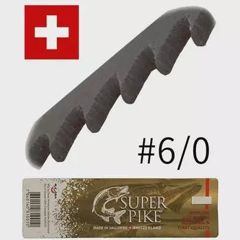 Швейцарские импортные изогнутые пильные полотна Super Pike Metal Pattern 6/0, 12 мелкозубчатых полотен в упаковке