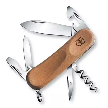 Швейцарский армейский нож VICTORINOX Evolution Wood 10, многофункциональный нож для походов, альпинизма, скалолазания, штопор с плоской отверткой