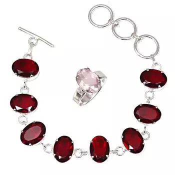 Швейцарский синий кварцевый драгоценный камень женские унисекс ювелирные изделия браслеты и кольца 7-8