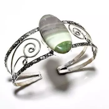 Швейцарский зеленый опал, драгоценный камень 925 пробы, посеребренный ювелирный браслет ручной работы, браслет-манжета