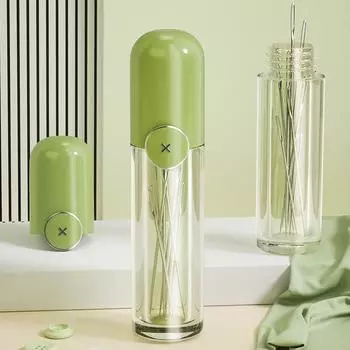 Швейная игла для пожилых людей, не нужно заправлять нить в слепую иглу, бытовая одежда для ручного шитья, одеяла, специальная коробка без иглы 34pcs/8.3*1.9cm зелёный