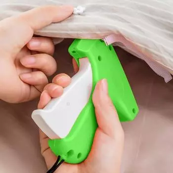 Швейная машина для одежды с иглами, компактный размер, портативная мини-машина для быстрого ремонта одежды, комплект для ручной швейной машины чёрный