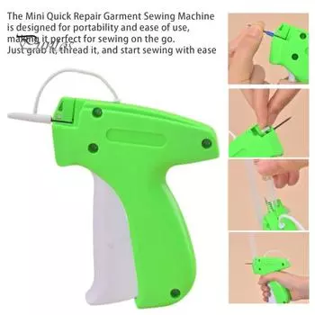 Швейная машина для одежды с иглами, компактный размер, портативная мини-машина для быстрого ремонта одежды, комплект для ручной швейной машины чёрный