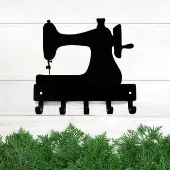 Швейная машина для швеи, металлическая полка для ключей, ширина 9 дюймов/ширина 6 дюймов, металлическое настенное искусство чёрный