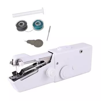 Швейная машина Inne с ножной педалью, мини-электрическая портативная машинка для нового портного белый