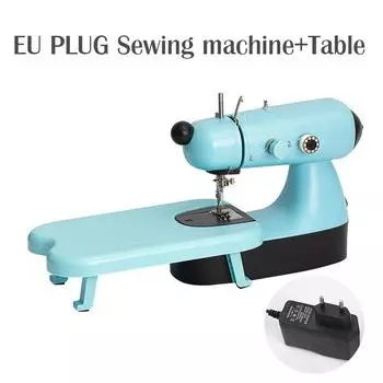 Швейная машина, мини-портативный бытовой ночник, педаль, двойная регулировка скорости, двойная нить, электрическая, ручная, мощность постоянного тока розовый