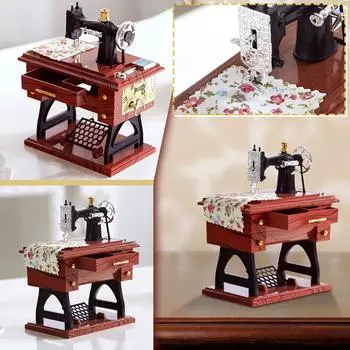 Швейная машина, музыкальная шкатулка, мебель, музыкальная модель, шкатулка, пластиковые украшения
