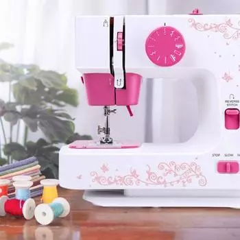 Швейная машина с 12 встроенными строчками, прижимными лапками и педалью, набор швейных принадлежностей для начинающих и профессионалов