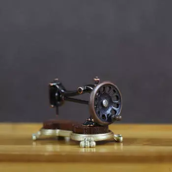 Швейная машинка для кукольного домика 1/12, миниатюрная мебель, детская игрушка для ролевых игр