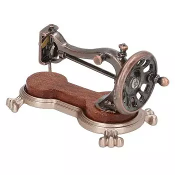 Швейная машинка для кукольного домика для детей Мини Портативная настоящая Милая Металлическая Миниатюрная Ручная Швейная Машинка для